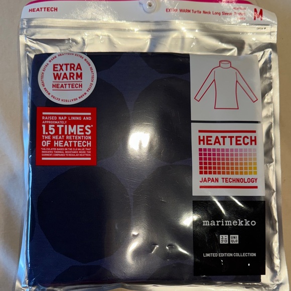 NWT Marimekko + Uniqlo Limited Edition Heat Tech Turtleneck Long Sleeve, M - Picture 2 of 5